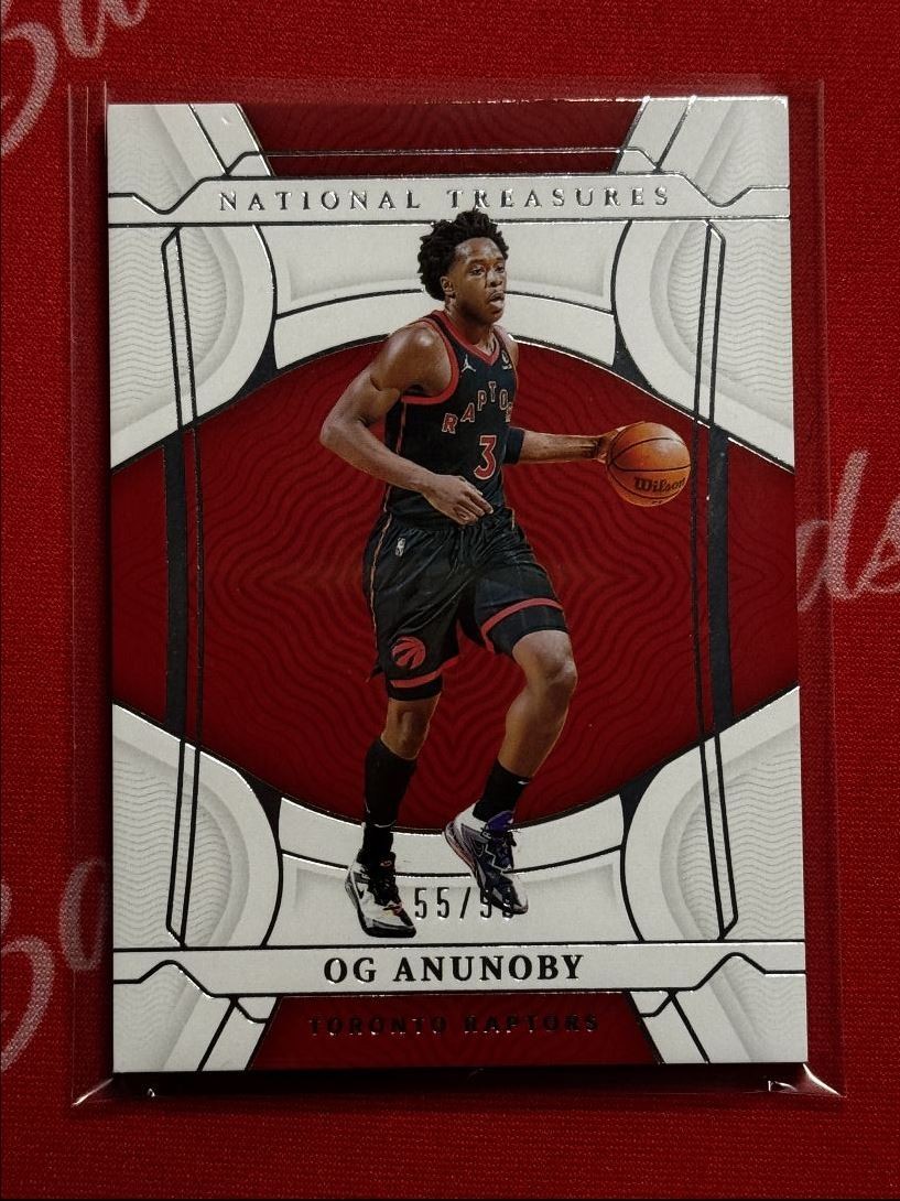 2021-22 Panini National Treasures OG Anunoby 55/99 Toronto Raptors #90