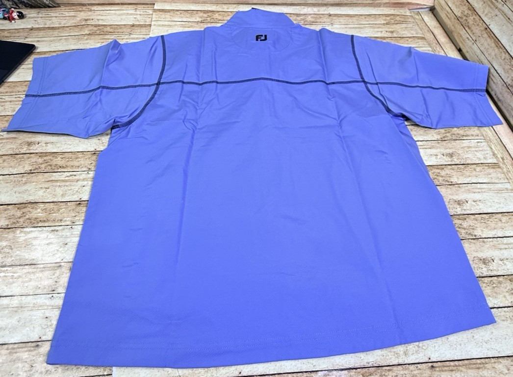 Footjoy Mens Large Indigo Blue Golf 1/4 Zip Wind Shirt New with Tag 28205