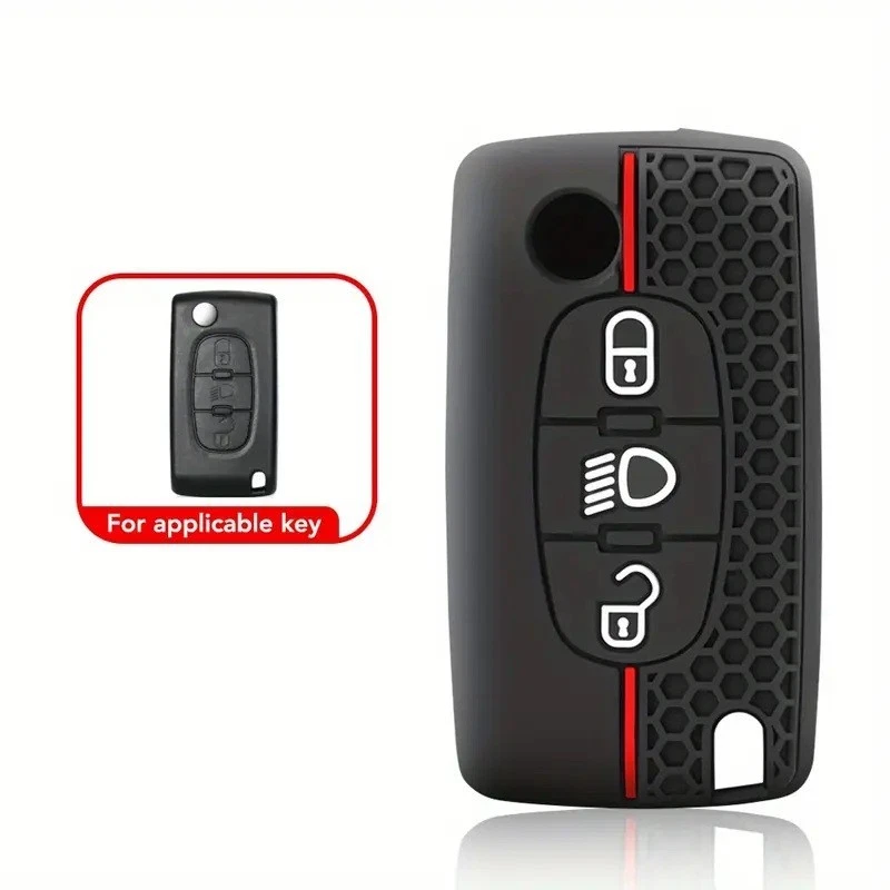 Housse De Clé De Voiture En Cuir Pour Peugeot Et Citroen, Pour Modèles