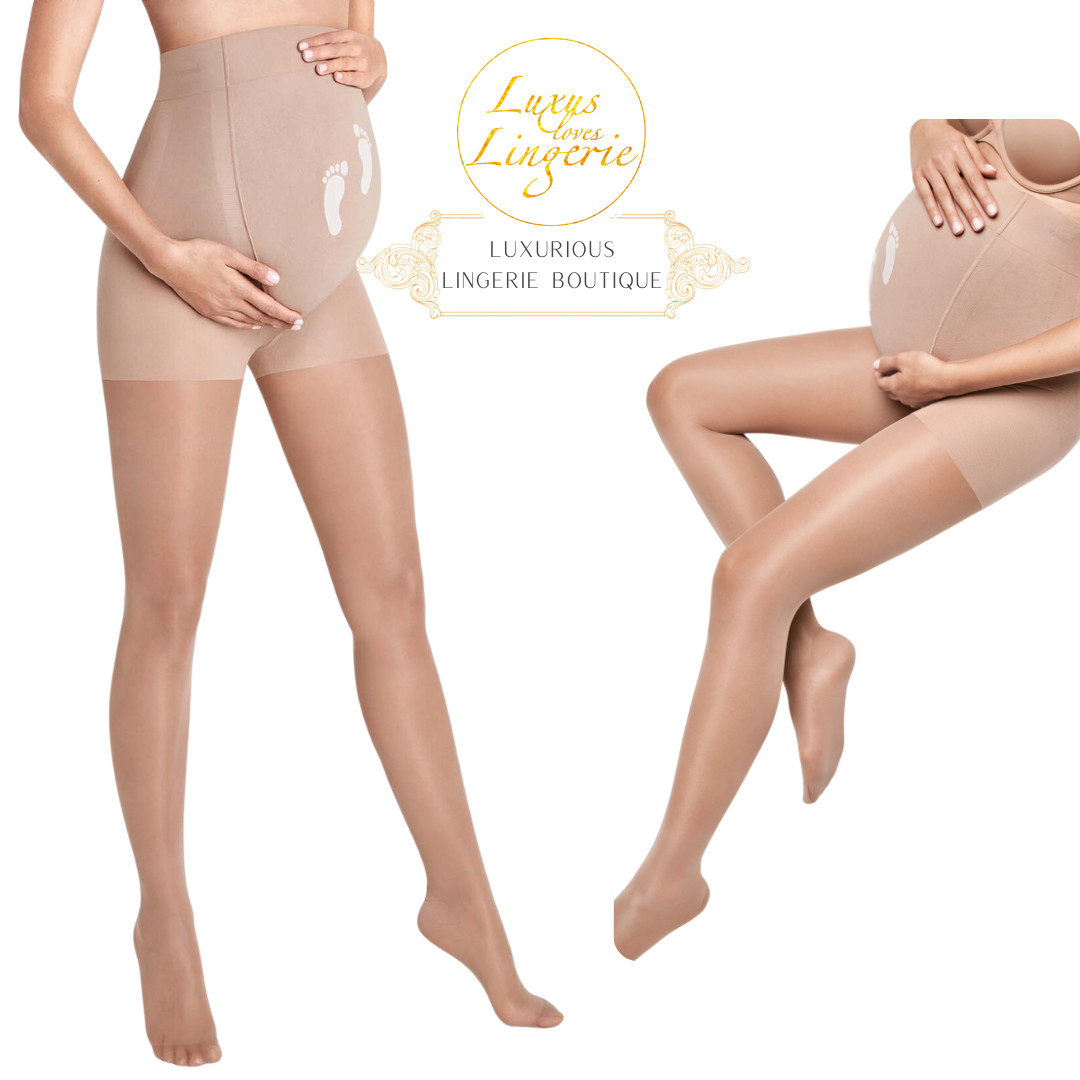 Maternity 30 Tights Wolford XL Fairly Light White Pregnancy Pantyhose