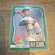 Panini 2021 Prizm Sandy Koufax #OS-7 Dodgers Old School Green Prizm Card