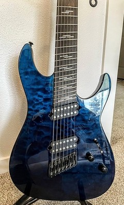 2022 Schecter Reaper 7 Elite Multiscale Deep Ocean Blue 7 String Guitar