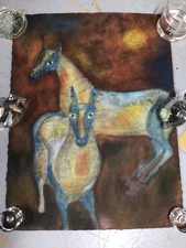 Francisco Toledo Original Mixed Media Painting / Original COA