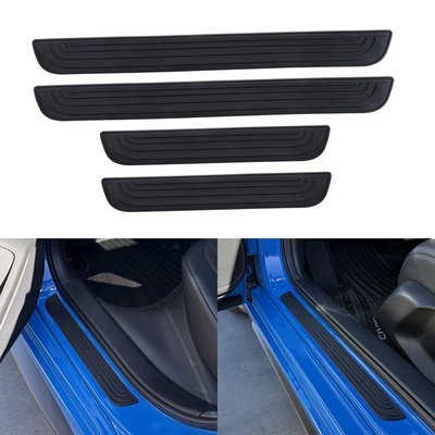 #ad 4pcs Rubber For Subaru Accessories Car Door Sill Step Protector Cover Sticker $14.99
