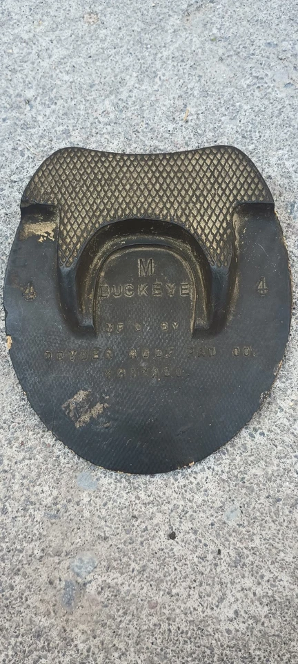 Almohadilla de aire vintage para casco de caballo; Dryden Hoof Pad Co.; Chicago. Raro. 6x6 pulgadas Foto 2 de 4