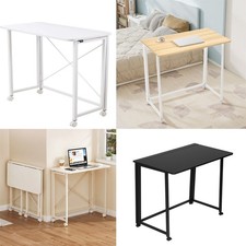 Office Folding Tables Desk Portable Computer Desk Laptop Stand Breakfast Wheels