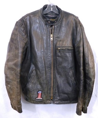 Vintage Vanson Boston Cafe Motorcycle Leather Biker Jacket sz 40