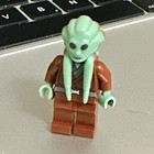 New ListingLEGO Star Wars Plastic Minifigure Light Green Alien Head Brown Outfit