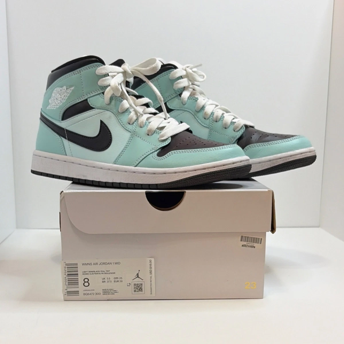 Las mejores ofertas en Jordan 1 Mid Aqua Black W | eBay