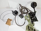 Vintage WW2 Chest Microphone & Headset w/ Cables for WWII Military Radio, NICE
