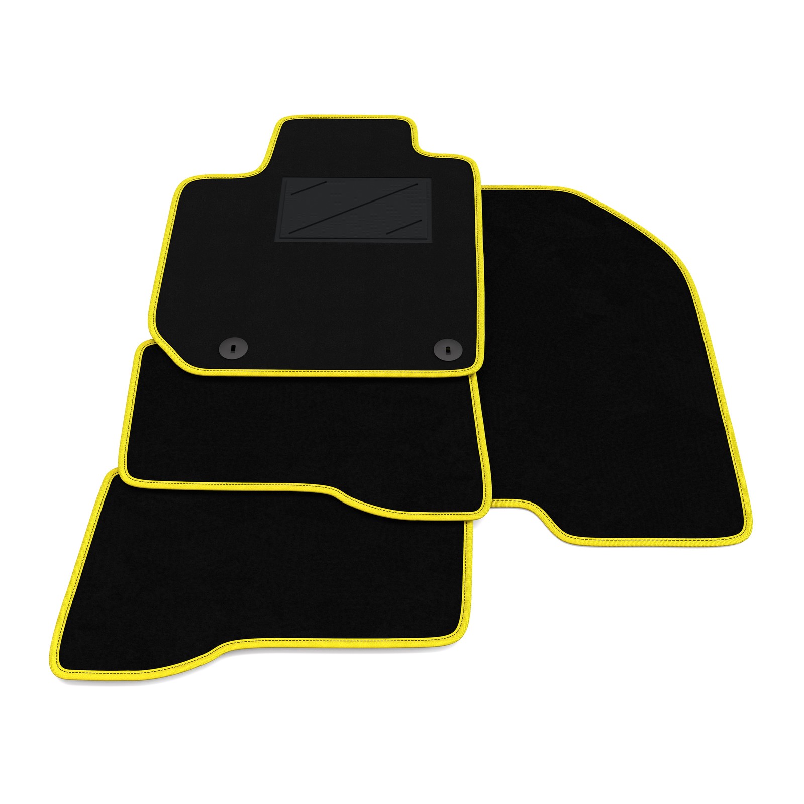 Tapis de sol pour Hyundai Kona Hybride 2017-2023 en caoutchouc noir sur mesure