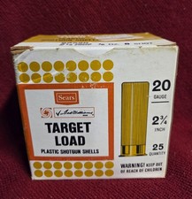 Vintage Sears Ted Williams 20 Gauge Target Load Shotgun Shells &mdash; Full Box of 25