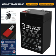 6V 4.5AH Rechargeable SLA AGM Battery - F1 Terminal, Sealed Lead Acid Power Supp