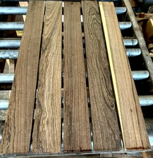 FIVE BEAUTIFUL PIECES KILN DRIED S4S BOCOTE LUMBER LONG WOOD ~36" X 4" X 3/4"