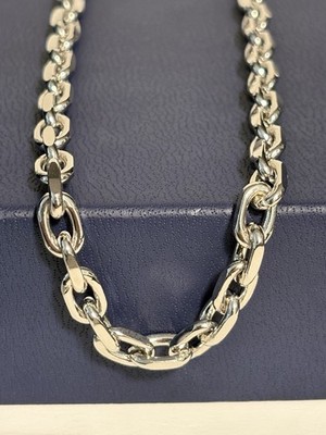 Sterling Silber 18 Zoll + 1 Zoll Karabiner 48,5 g Anker Kabel Gliederkette schwer 925
