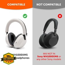 WC ShellZ XM5 Silicone Headphone Covers for Sony WH1000XM5, Silver