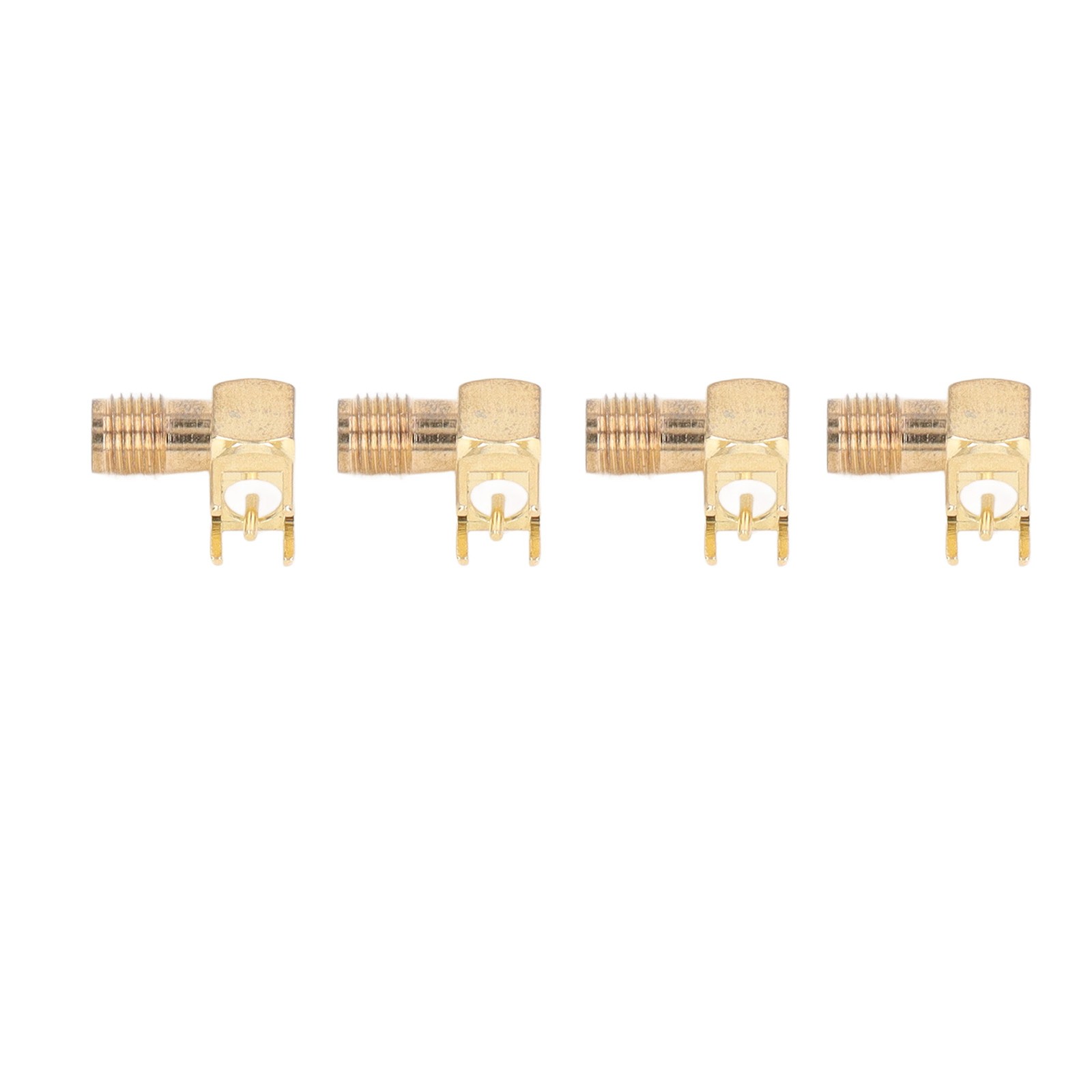 10Pcs RF Connector Panel Bent 90 Degree 4 Pin Antenna Base PCB Board End Coaxial