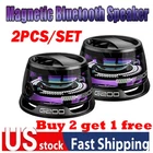2 Pack G200 Portable Wireless Mini Magnetic Bluetooth Speaker with RGB Light USA