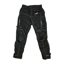 HWK Dual Sport Motorcycle Pants for Men Water Resistant Black Air Ventilation