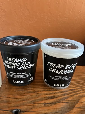 Lush Creamed Almond & Coconut Smoothie & Polar Bear Dreaming Shower Jelly