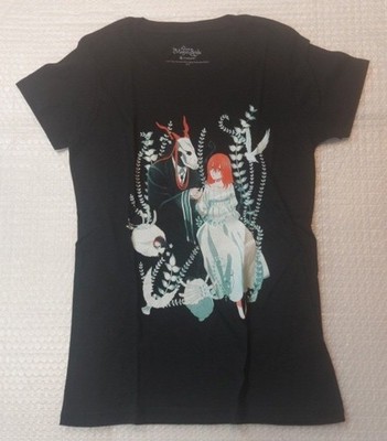 The Ancient Magus' Bride Juniors Elias & Chise Black Shirt Size S.