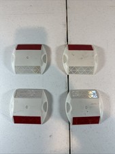 Set of 4 Reflective Raised Pavement Markers Two-way Red and White