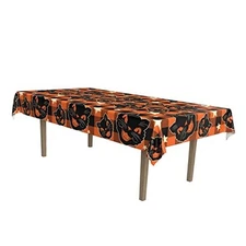  Fabric Black Cat Vintage Halloween Tablecover, 55” x Vintage Halloween Fabric