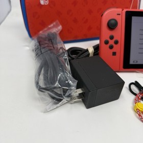 Nintendo Switch Console Mario Edition Console Bundle Red Joycons 128gb Micro SD