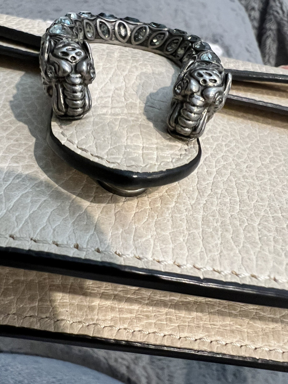Authentic Gucci Dionysus Super Mini - Ivory Leather - Crystal Hardware RRP $2050 image 9
