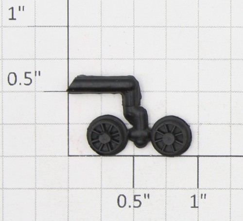 Roundhouse 29768 HO Black Plastic Flatcar / Handcar Wheels (Set of 2) - 第 1/2 張圖片