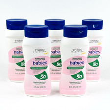 (5 Pack) Studio Selection Sunscreen Lotion for Babies SPF 50 (8 fl oz) New 3.25 per gallon