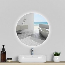 LED Bathroom Mirror Dimmable Light Touch Switch Wall Mounted Backlit Round