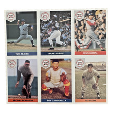 1992 Front Row All-Time Greats Uncut Sheet Aaron Seaver Musial Kaline Baseball