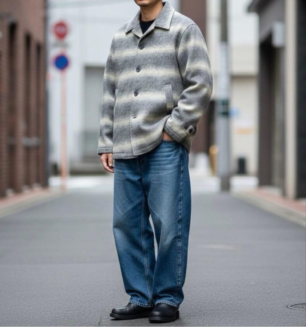 PRACT STUDIO CPO Wool Jacket Ombré Gradient Vinta… - image 1