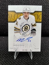 Matthew Poitras Future Watch Auto /99 2023-24 SP Authentic Rookie RC Bruins
