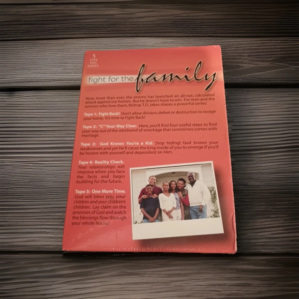 Bishop T.D. Jakes Fight For The Family VHS 5 Tape Series The Potters House EUC - Image 4 of 4