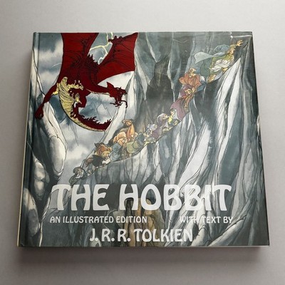 The Hobbit An Illustrated Edition JRR Tolkien 1977 Abrams w Slip Cover (damaged)