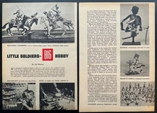 Lead Soldier Collecting 1959 pictorial “Little Soldiers~Big Hobby” War Games
