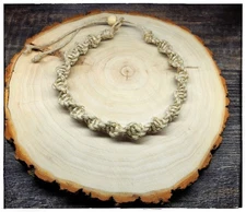 Super Thick Spiral Hemp Necklace Choker custom natural - SURFER- SKATER - BEACH