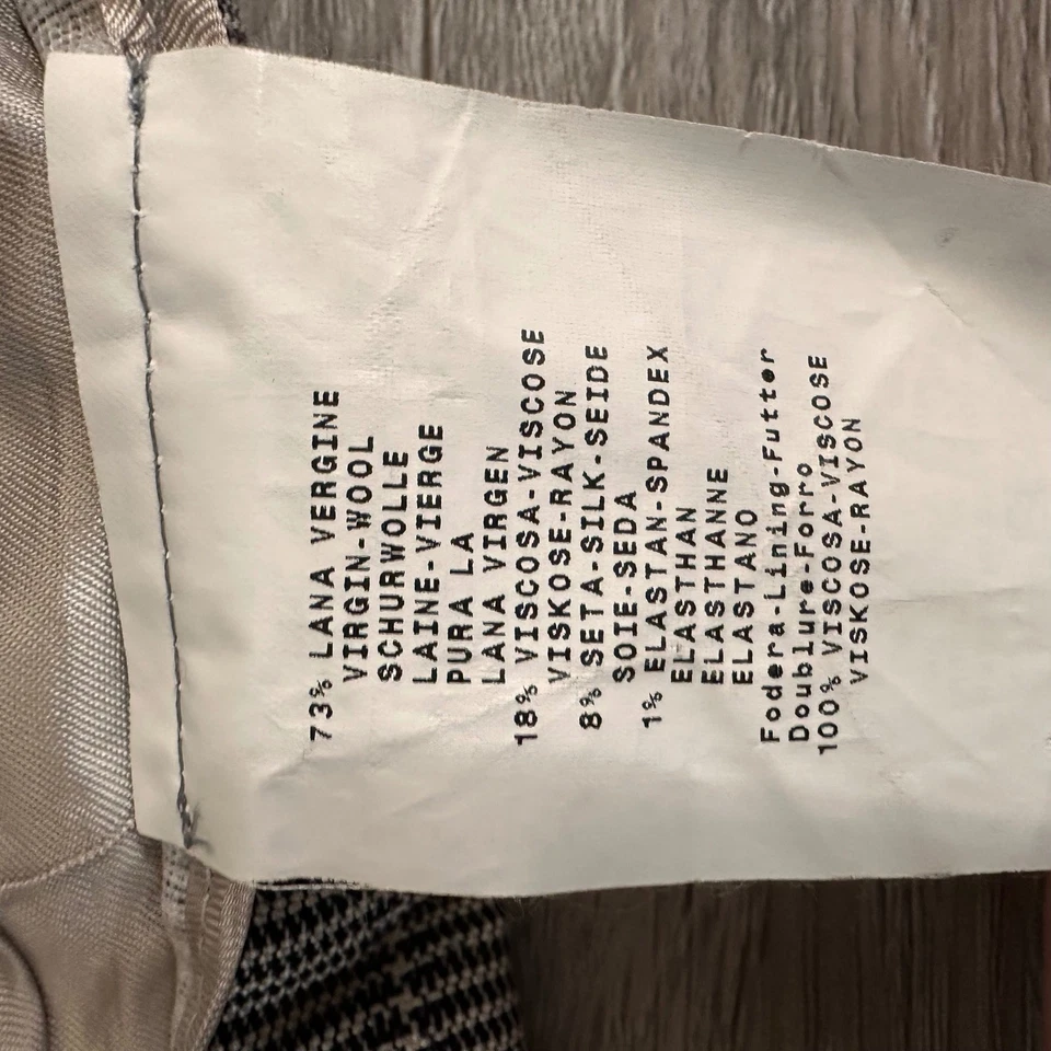 Falda lápiz a cuadros Armani Collezioni para mujer talla 8 mezcla de lana Mobwife silenciosa de lujo Foto 3 de 4