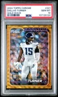 2024 Topps Chrome Football Gold Wave Refractor Dallas Turner #221 PSA 10