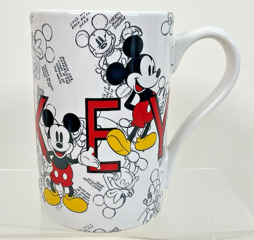 Disney Store Keramik Mickey Mouse Tasse Wraparound Sketch Kaffeetasse