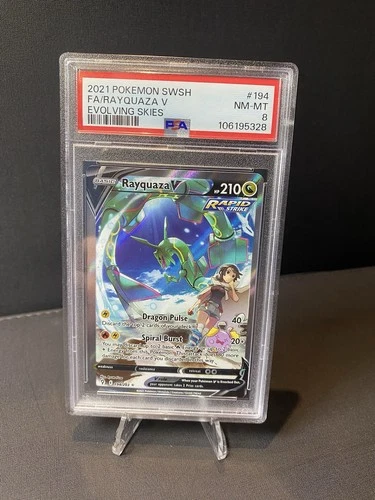 Rayquaza V (Alternate Full Art) 194/203 SWSH07: Evolving Skies Holo PSA 8