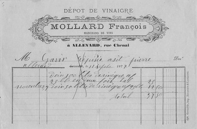 38 ALLEVARD winemaker MOLLARD 1877 wine vinegar