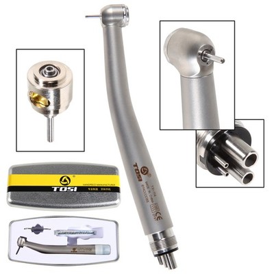 NSK Style Dental High Fast Speed Handpiece Push Button 3 Spray Stainless 4 Hole