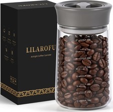 Coffee Canister, Glass Jars with Airtight Lid, Kitchen Food Storage Container