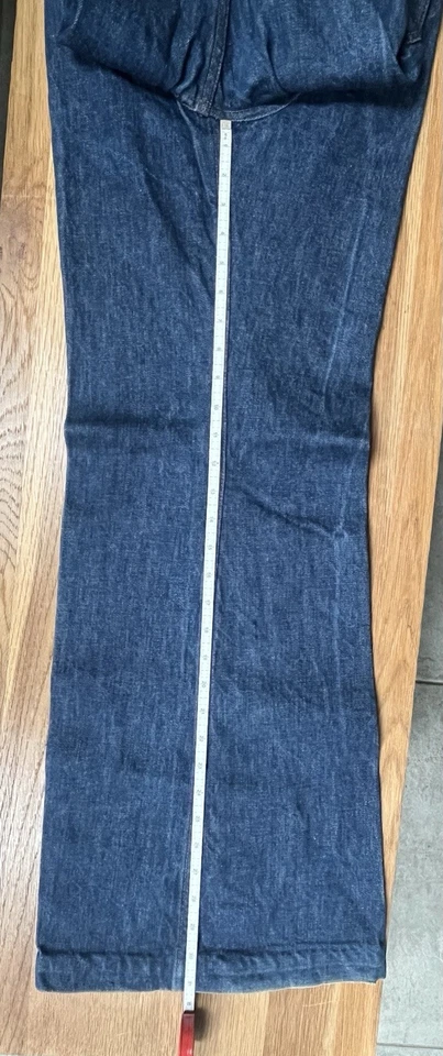 Vintage 1970s Lee Cooper Flared Men’s Denim Jeans - Leather Trim - Size 38-R - Image 4 of 4