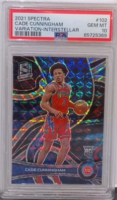 PSA Graded 10 2021-22 Panini Spectra Variation Cade Cunningham #102 Interstellar