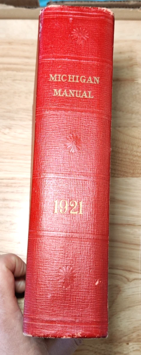 Michigan Original 1921-22 Official State Directory & Legislative