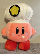 New no tag 16 Kirby with Chef hat plush stuffed animal.